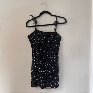 Forever 21 Black Sleeveless Dress with Faux Pearls NWT